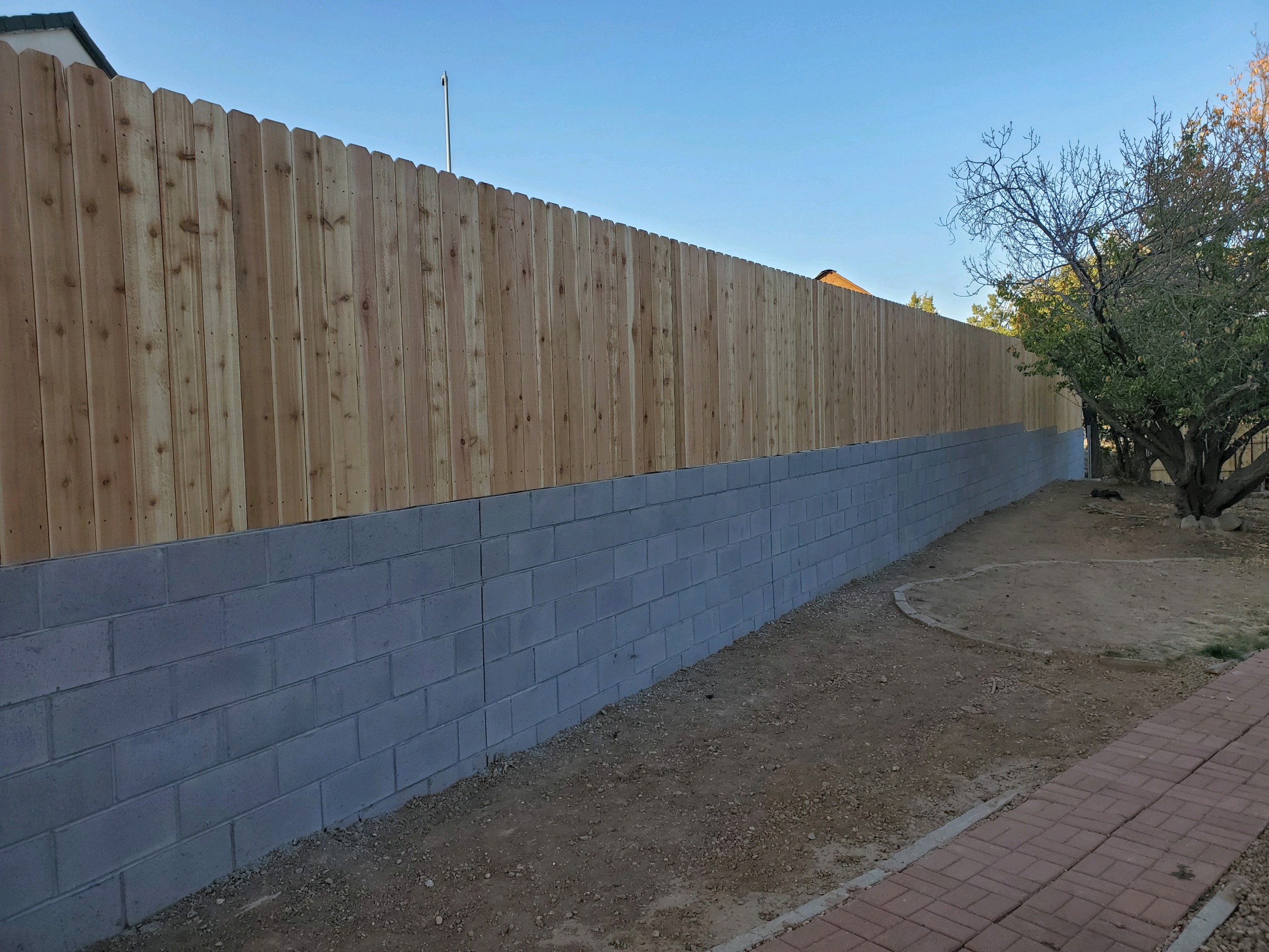 image showing completed retainer wall